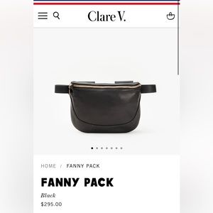 Clare V Black Leather Fanny Pack